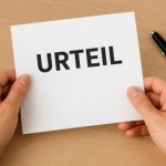 11Zettel mit Urteilsverkündung Gericht
